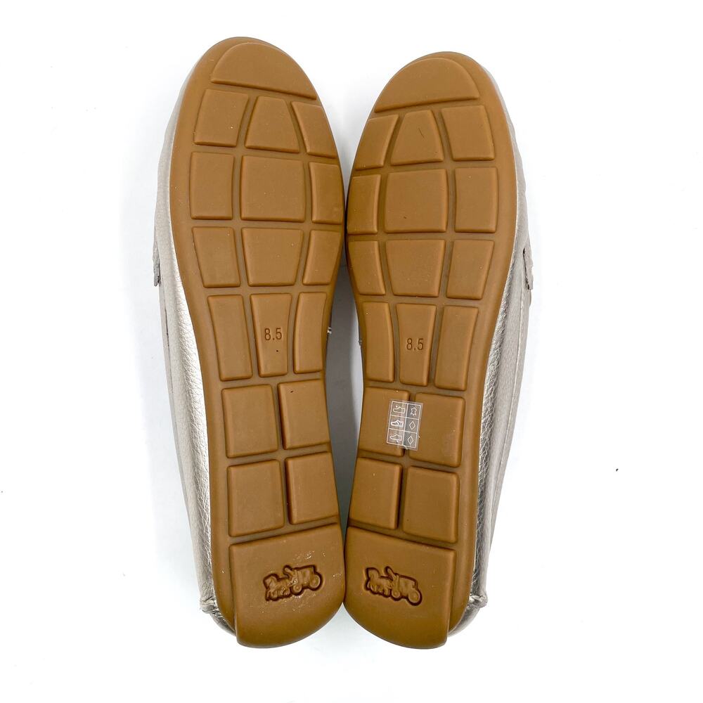 Coach Marley Driver Driving Loafers Champagne Gold Metallic Slip On Sz 8.5 Women - Picture 9 of 10